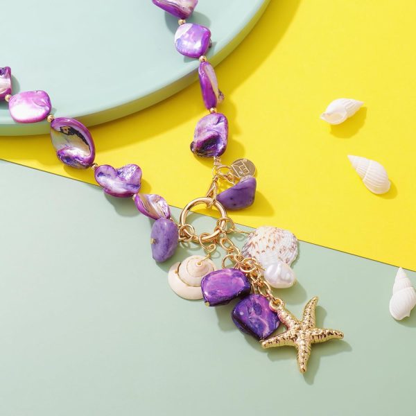 Firstmeet Natural Freshwater Shell Choker With Pearl Starfish Turquoise Pendant Irregular Mother of Pearl Necklaces for Women - Image 27