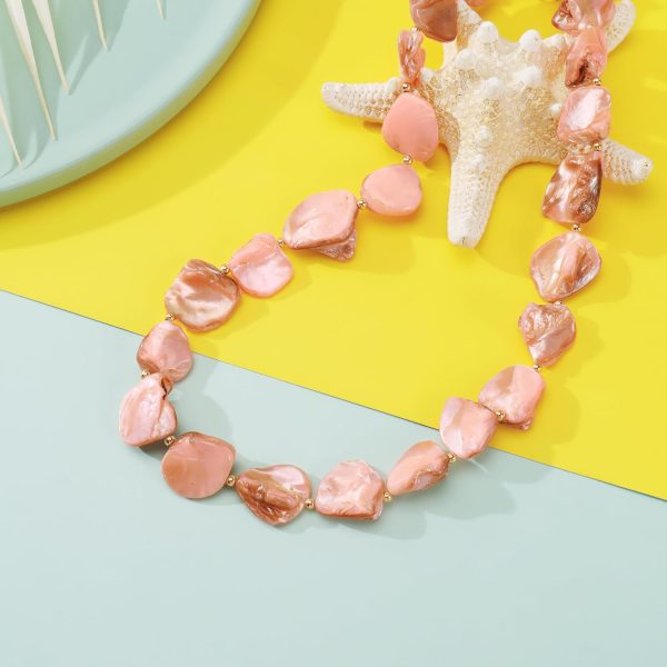 Firstmeet Natural Freshwater Shell Choker With Pearl Starfish Turquoise Pendant Irregular Mother of Pearl Necklaces for Women - Image 40