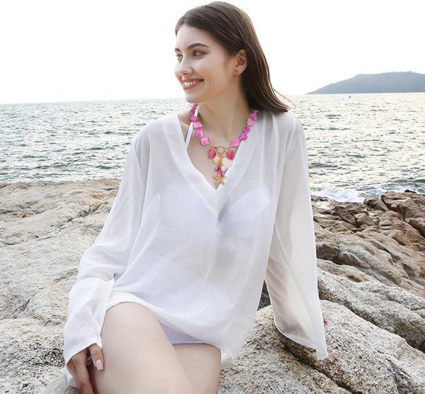 Firstmeet Natural Freshwater Shell Choker With Pearl Starfish Turquoise Pendant Irregular Mother of Pearl Necklaces for Women - Image 57