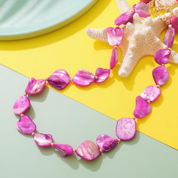 Firstmeet Natural Freshwater Shell Choker With Pearl Starfish Turquoise Pendant Irregular Mother of Pearl Necklaces for Women - Image 59