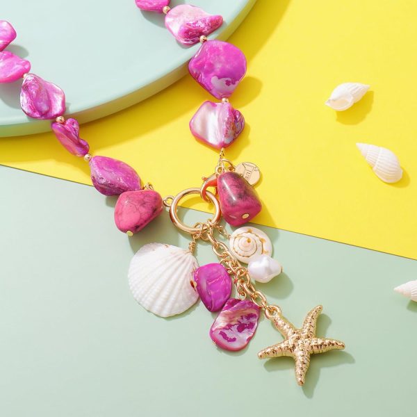 Firstmeet Natural Freshwater Shell Choker With Pearl Starfish Turquoise Pendant Irregular Mother of Pearl Necklaces for Women - Image 60
