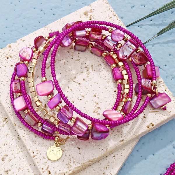Firstmeet Bohemian Layered Shell Beaded Necklace Set Seed Bead Irregular Costume Jewelry for Women - Image 13