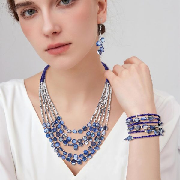 Firstmeet Bohemian Layered Shell Beaded Necklace Set Seed Bead Irregular Costume Jewelry for Women - Image 18