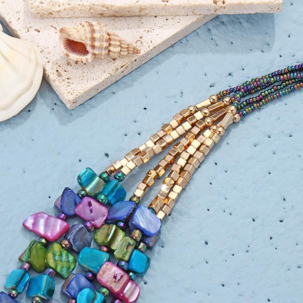Firstmeet Bohemian Layered Shell Beaded Necklace Set Seed Bead Irregular Costume Jewelry for Women - Image 33