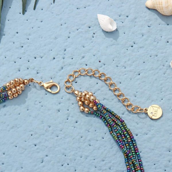 Firstmeet Bohemian Layered Shell Beaded Necklace Set Seed Bead Irregular Costume Jewelry for Women - Image 34