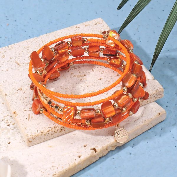 Firstmeet Bohemian Layered Shell Beaded Necklace Set Seed Bead Irregular Costume Jewelry for Women - Image 47