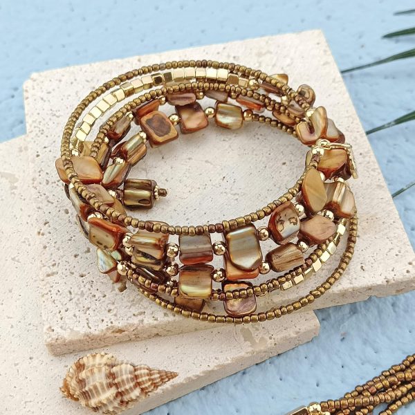 Firstmeet Bohemian Layered Shell Beaded Necklace Set Seed Bead Irregular Costume Jewelry for Women - Image 59