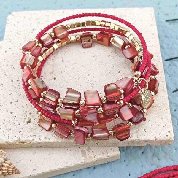 Firstmeet Bohemian Layered Shell Beaded Necklace Set Seed Bead Irregular Costume Jewelry for Women - Image 72