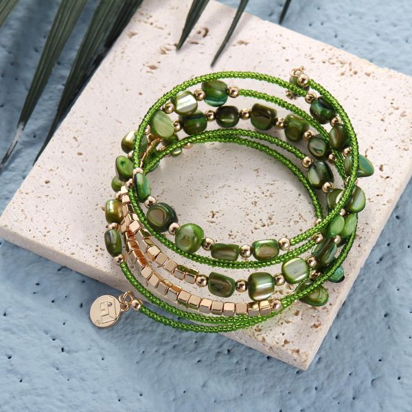 Firstmeet Bohemian Layered Shell Beaded Necklace Set Seed Bead Irregular Costume Jewelry for Women - Image 80