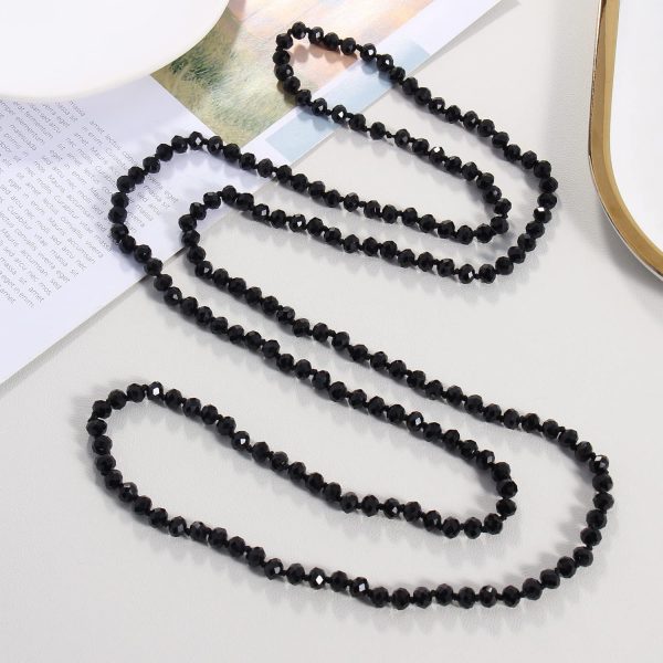 Firstmeet Fashion Beads Rope Knot Long Beaded Necklace Versatile 60" Strand Costume Jewelry for Women and Men - Image 3