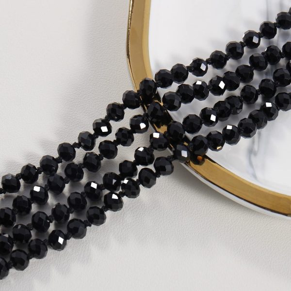 Firstmeet Fashion Beads Rope Knot Long Beaded Necklace Versatile 60" Strand Costume Jewelry for Women and Men - Image 4