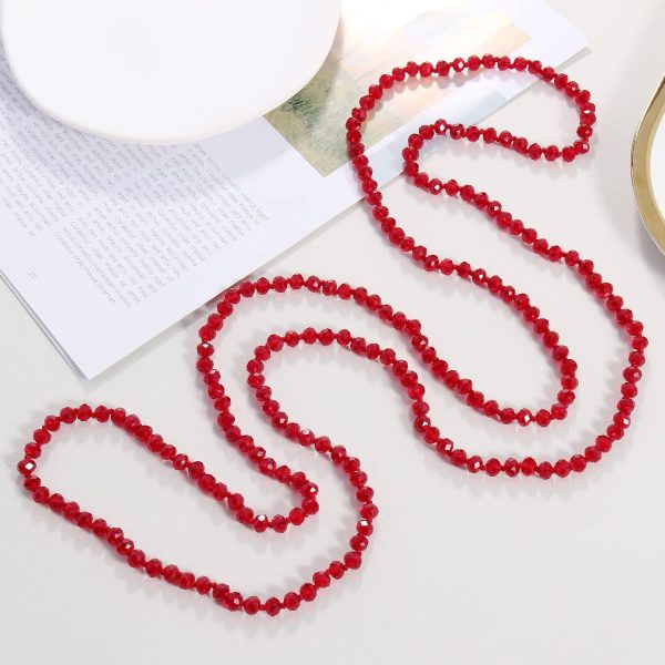 Firstmeet Fashion Beads Rope Knot Long Beaded Necklace Versatile 60" Strand Costume Jewelry for Women and Men - Image 10