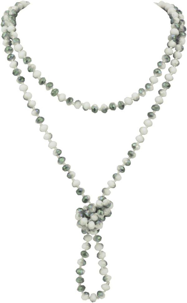 Firstmeet Fashion Beads Rope Knot Long Beaded Necklace Versatile 60" Strand Costume Jewelry for Women and Men - Image 13