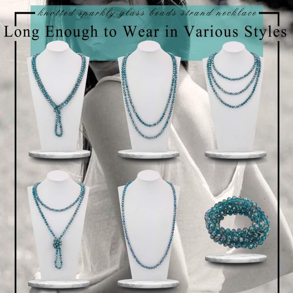 Firstmeet Fashion Beads Rope Knot Long Beaded Necklace Versatile 60" Strand Costume Jewelry for Women and Men - Image 19
