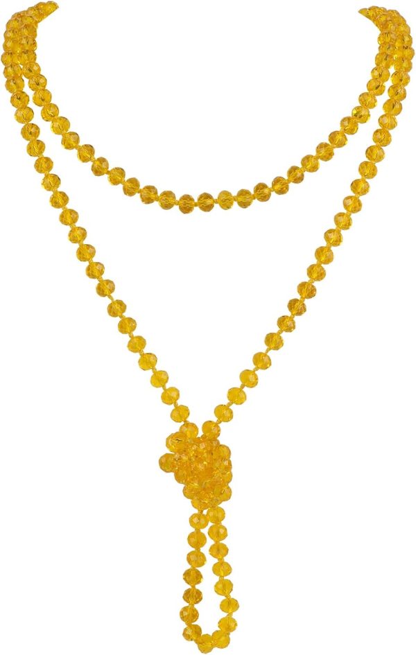 Firstmeet Fashion Beads Rope Knot Long Beaded Necklace Versatile 60" Strand Costume Jewelry for Women and Men - Image 24