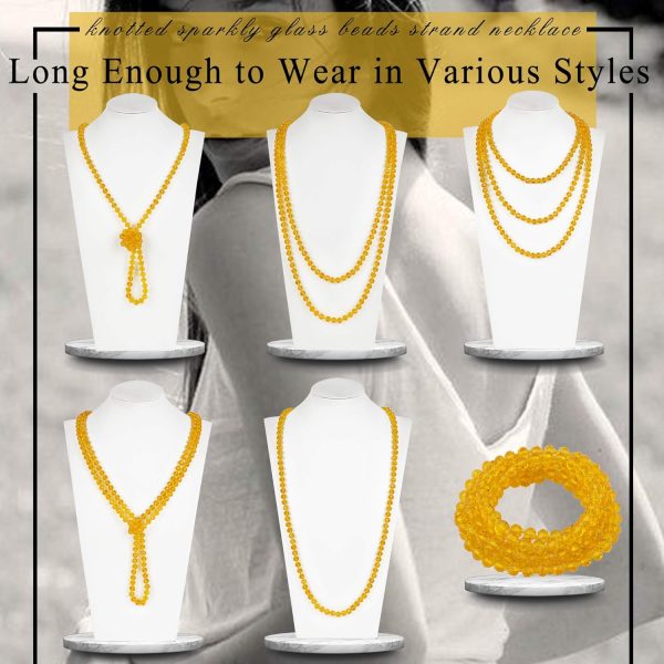 Firstmeet Fashion Beads Rope Knot Long Beaded Necklace Versatile 60" Strand Costume Jewelry for Women and Men - Image 25