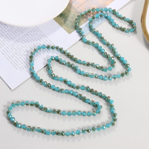 Firstmeet Fashion Beads Rope Knot Long Beaded Necklace Versatile 60" Strand Costume Jewelry for Women and Men - Image 38