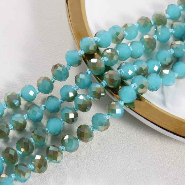 Firstmeet Fashion Beads Rope Knot Long Beaded Necklace Versatile 60" Strand Costume Jewelry for Women and Men - Image 39