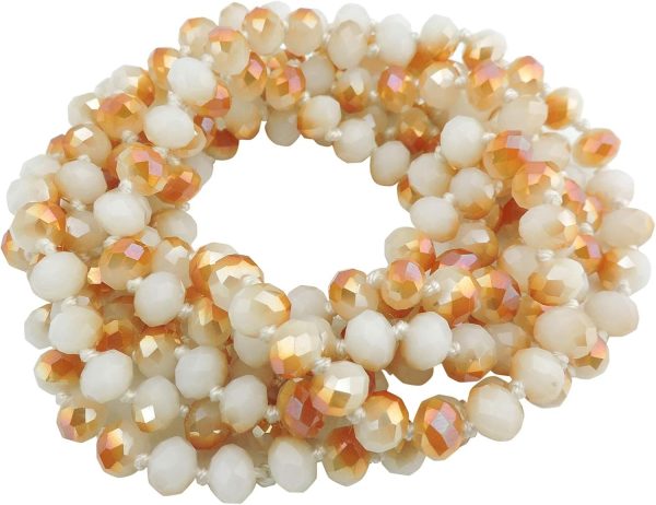 Firstmeet Fashion Beads Rope Knot Long Beaded Necklace Versatile 60" Strand Costume Jewelry for Women and Men - Image 46