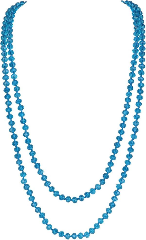 Firstmeet Fashion Beads Rope Knot Long Beaded Necklace Versatile 60" Strand Costume Jewelry for Women and Men - Image 50