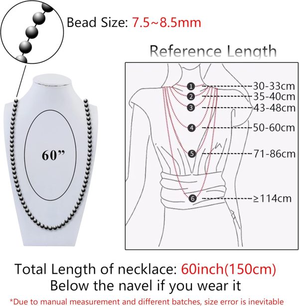 Firstmeet Fashion Beads Rope Knot Long Beaded Necklace Versatile 60" Strand Costume Jewelry for Women and Men - Image 54