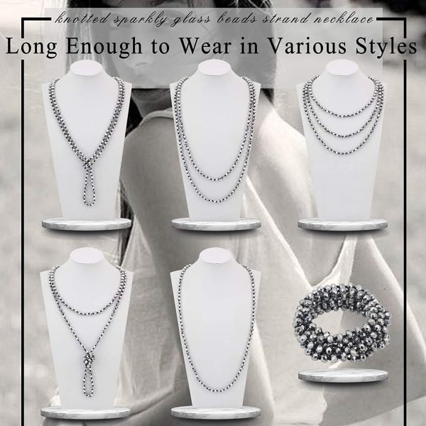 Firstmeet Fashion Beads Rope Knot Long Beaded Necklace Versatile 60" Strand Costume Jewelry for Women and Men - Image 59
