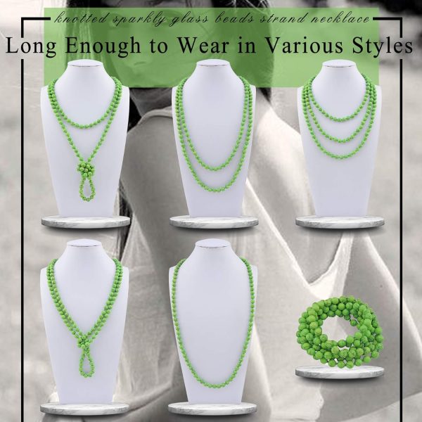 Firstmeet Fashion Beads Rope Knot Long Beaded Necklace Versatile 60" Strand Costume Jewelry for Women and Men - Image 62