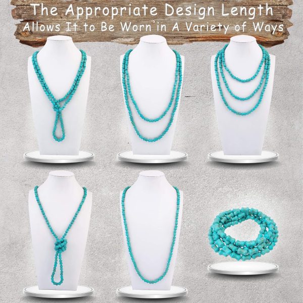 Firstmeet Fashion Beads Rope Knot Long Beaded Necklace Versatile 60" Strand Costume Jewelry for Women and Men - Image 65