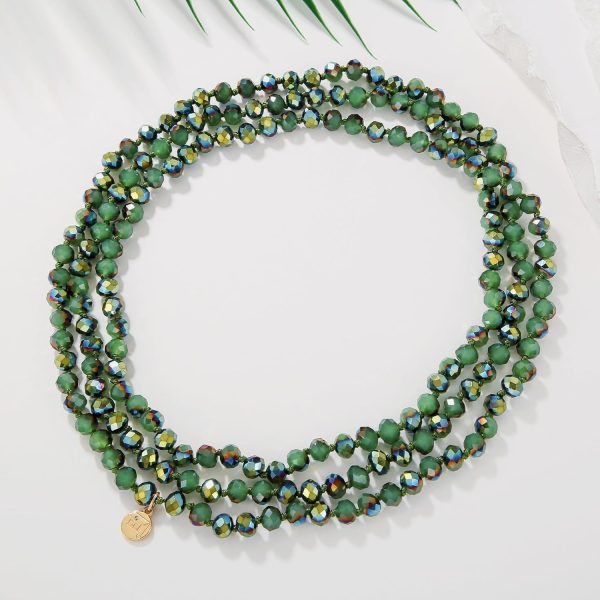 Firstmeet Fashion Beads Rope Knot Long Beaded Necklace Versatile 60" Strand Costume Jewelry for Women and Men - Image 78