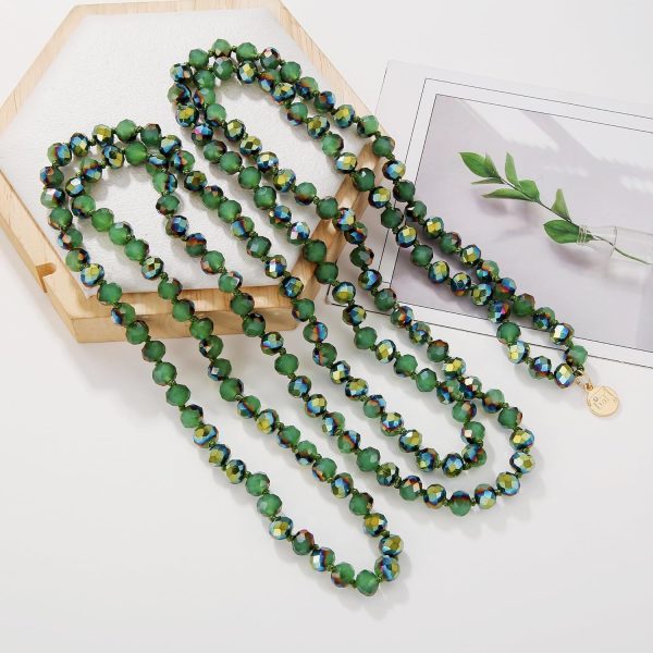 Firstmeet Fashion Beads Rope Knot Long Beaded Necklace Versatile 60" Strand Costume Jewelry for Women and Men - Image 79