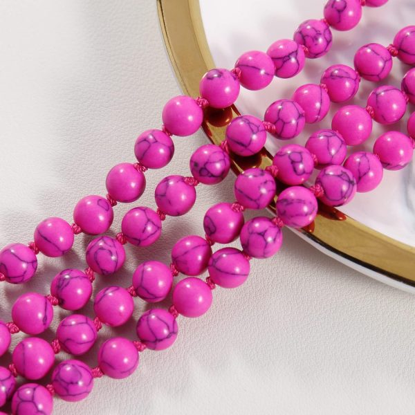 Firstmeet Fashion Beads Rope Knot Long Beaded Necklace Versatile 60" Strand Costume Jewelry for Women and Men - Image 85