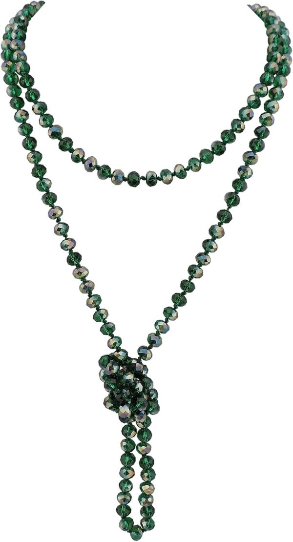 Firstmeet Fashion Beads Rope Knot Long Beaded Necklace Versatile 60" Strand Costume Jewelry for Women and Men - Image 86