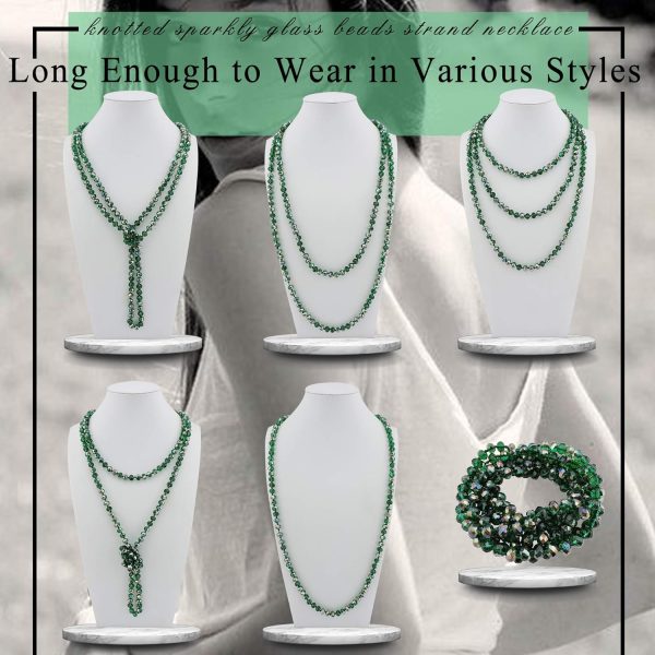 Firstmeet Fashion Beads Rope Knot Long Beaded Necklace Versatile 60" Strand Costume Jewelry for Women and Men - Image 87