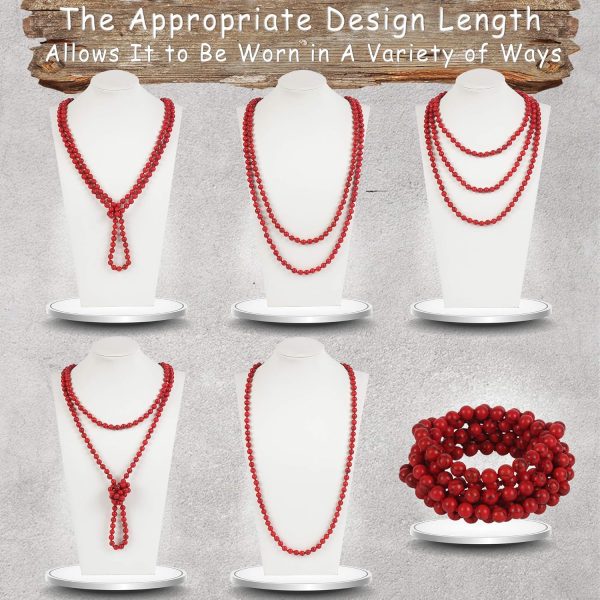 Firstmeet Fashion Beads Rope Knot Long Beaded Necklace Versatile 60" Strand Costume Jewelry for Women and Men - Image 93