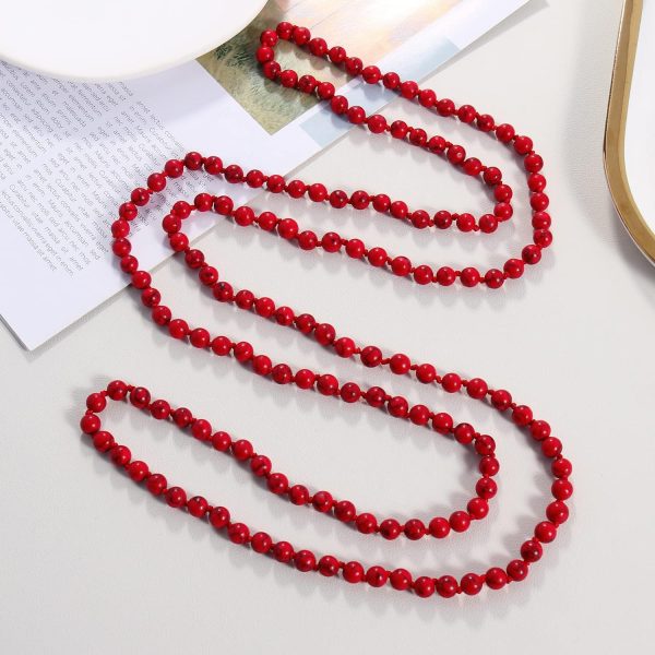 Firstmeet Fashion Beads Rope Knot Long Beaded Necklace Versatile 60" Strand Costume Jewelry for Women and Men - Image 94