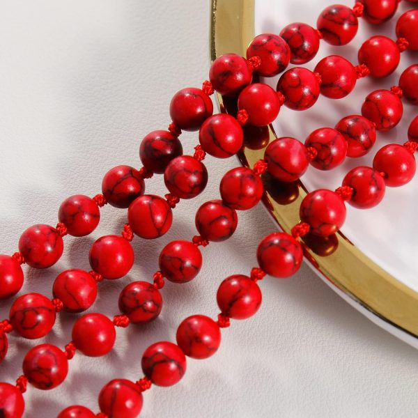 Firstmeet Fashion Beads Rope Knot Long Beaded Necklace Versatile 60" Strand Costume Jewelry for Women and Men - Image 95