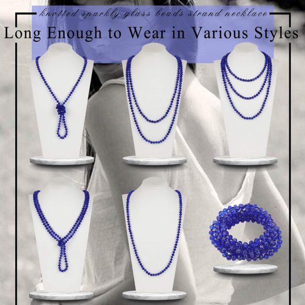 Firstmeet Fashion Beads Rope Knot Long Beaded Necklace Versatile 60" Strand Costume Jewelry for Women and Men - Image 98
