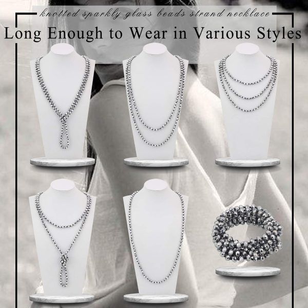Firstmeet Fashion Beads Rope Knot Long Beaded Necklace Versatile 60" Strand Costume Jewelry for Women and Men - Image 108