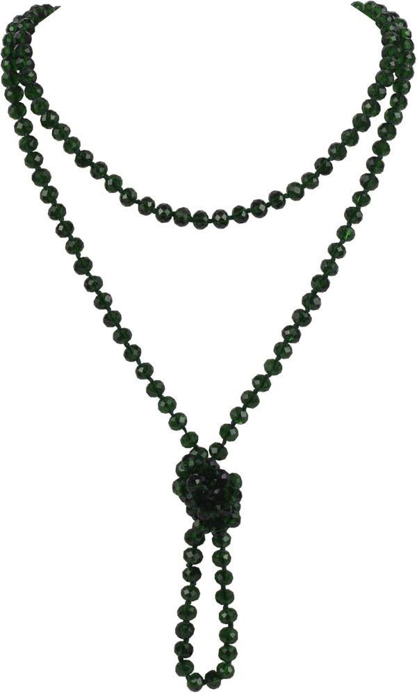 Firstmeet Fashion Beads Rope Knot Long Beaded Necklace Versatile 60" Strand Costume Jewelry for Women and Men - Image 119