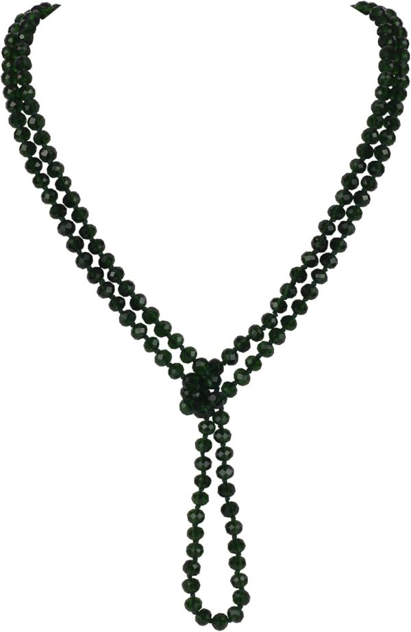 Firstmeet Fashion Beads Rope Knot Long Beaded Necklace Versatile 60" Strand Costume Jewelry for Women and Men - Image 121