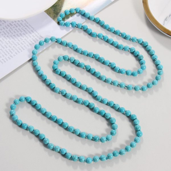 Firstmeet Fashion Beads Rope Knot Long Beaded Necklace Versatile 60" Strand Costume Jewelry for Women and Men - Image 127