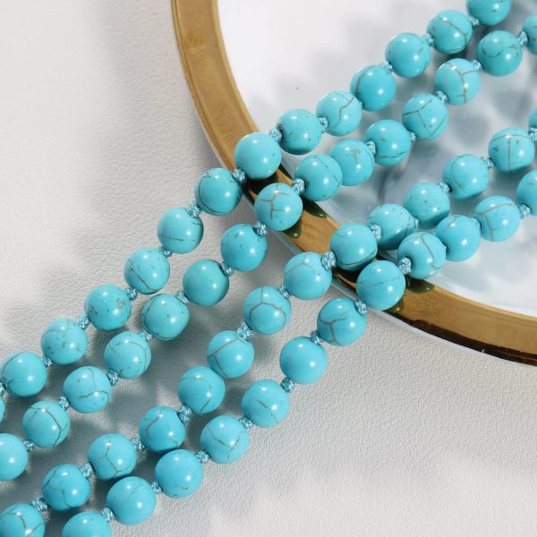 Firstmeet Fashion Beads Rope Knot Long Beaded Necklace Versatile 60" Strand Costume Jewelry for Women and Men - Image 128
