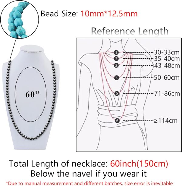 Firstmeet Fashion Beads Rope Knot Long Beaded Necklace Versatile 60" Strand Costume Jewelry for Women and Men - Image 131
