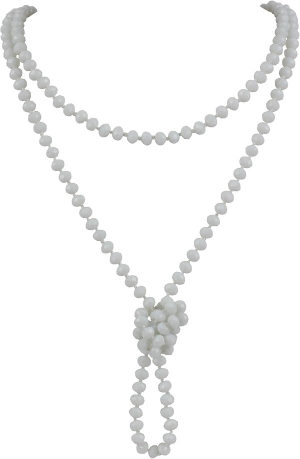 Firstmeet Fashion Beads Rope Knot Long Beaded Necklace Versatile 60" Strand Costume Jewelry for Women and Men - Image 132
