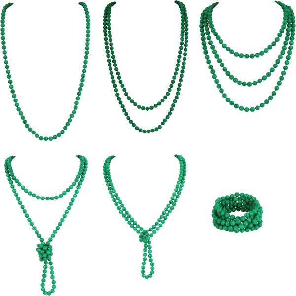Firstmeet Fashion Beads Rope Knot Long Beaded Necklace Versatile 60" Strand Costume Jewelry for Women and Men - Image 142