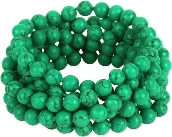 Firstmeet Fashion Beads Rope Knot Long Beaded Necklace Versatile 60" Strand Costume Jewelry for Women and Men - Image 144