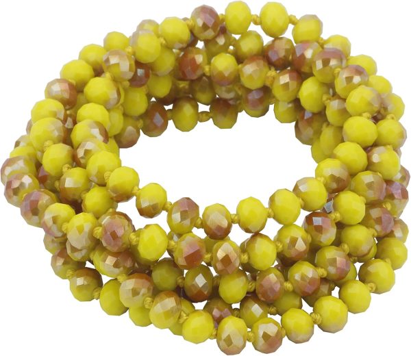 Firstmeet Fashion Beads Rope Knot Long Beaded Necklace Versatile 60" Strand Costume Jewelry for Women and Men - Image 148