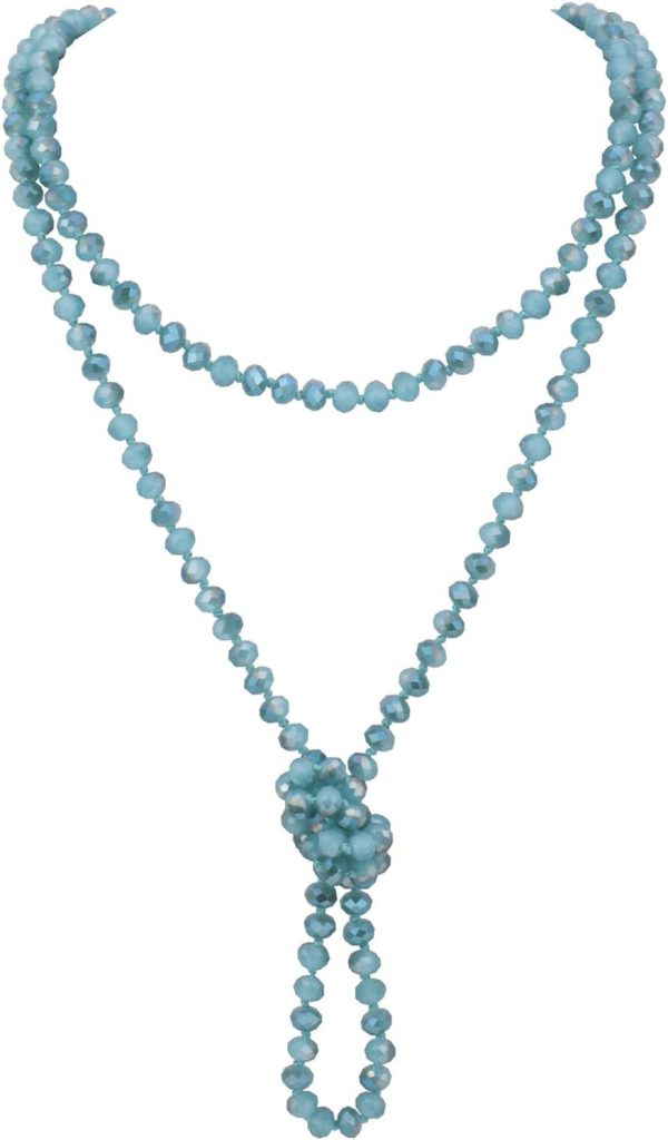 Firstmeet Fashion Beads Rope Knot Long Beaded Necklace Versatile 60" Strand Costume Jewelry for Women and Men - Image 149