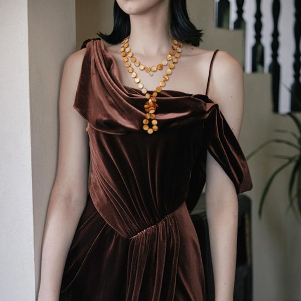 Firstmeet Flat Round Coin Shell Beads Long Knotted Necklace Natural Mother of Pearl Handmade Jewelry For Women - Image 10