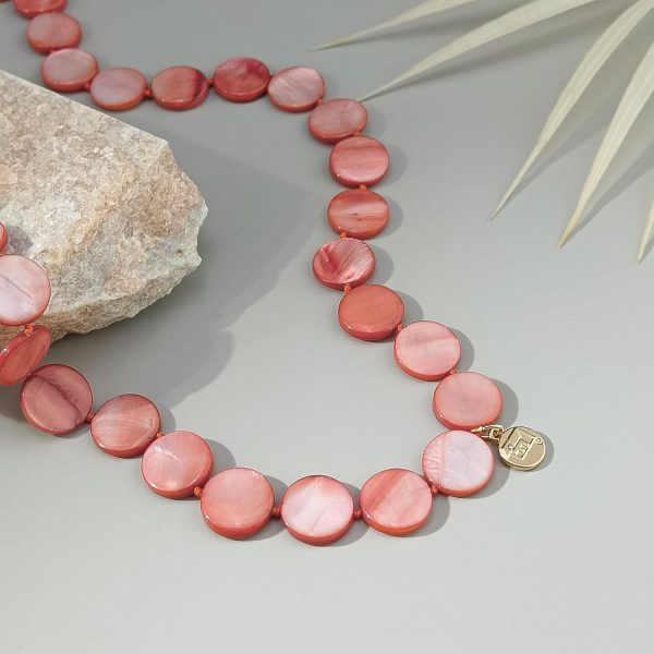 Firstmeet Flat Round Coin Shell Beads Long Knotted Necklace Natural Mother of Pearl Handmade Jewelry For Women - Image 19